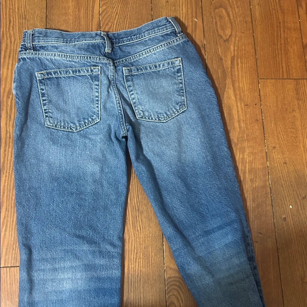 We The Free Blue Cropped Jeans with Frayed Hem - Picture 4 of 8